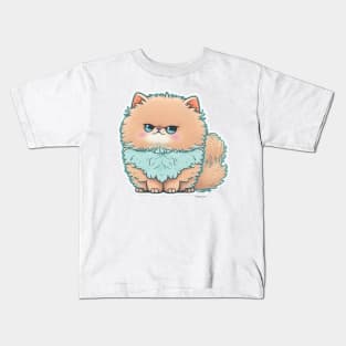 Elegant Persian Cat Sticker for Cat Lovers Kids T-Shirt